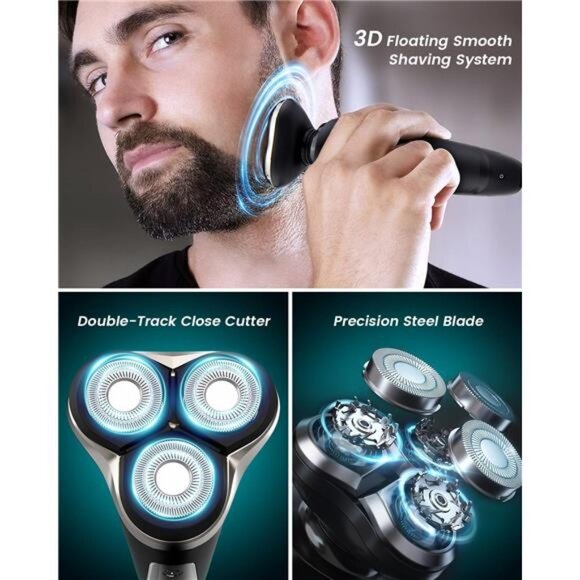 Electric Razor for Men - Rechargeable Electric Shaver for Men, Rechargeable - Picture 5 of 16